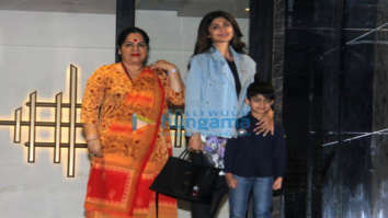 Shilpa Shetty snapped with family in Juhu