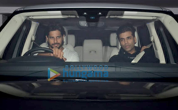 Sidharth Malhotra spotted in his new car at Karan Johar’s house