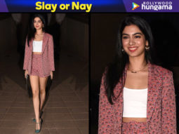 Slay or Nay: Khushi Kapoor in an INR 5000/- Topshop shorts and jacket for Punit Malhotra’s birthday bash