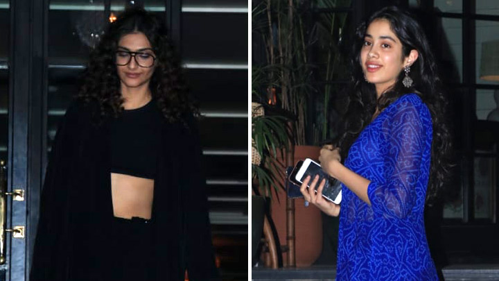 Sonam Kapoor Ahuja and Janhvi Kapoor spotted at Soho House in Juhu