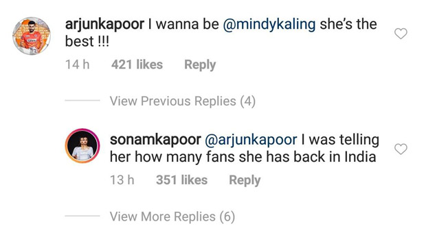 Sonam Kapoor meets Mindy Kaling, cousin Arjun Kapoor can't keep calm