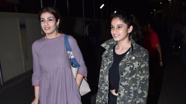 Sonu Nigam and Raveena Tandon spotted at Juhu PVR