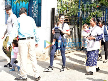 Sunny Leone with Daniel webber spotted with kids at juhu