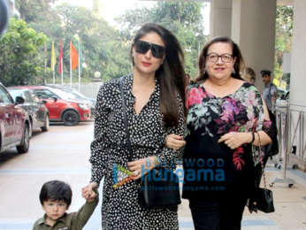 Taimur Ali Khan, Kareena Kapoor Khan and her mother, Tusshar Kapoor and his son snapped at Sea Princess