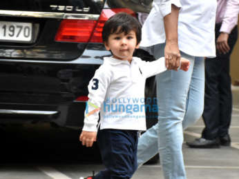Taimur Ali Khan and Inaaya Naumi Kemmu spotted at play school in Bandra