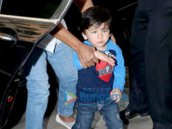 Taimur Ali Khan snapped at Soha Ali Khan's residence in Bandra