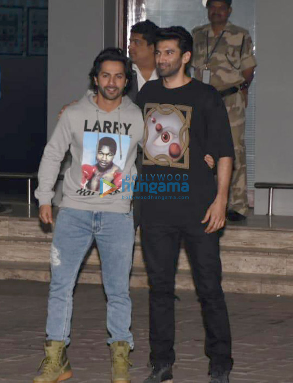Varun Dhawan and Aditya Roy Kapur snapped at the airport