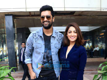 Vicky Kaushal, Mohit Raina and Yami Gautam snapped during media interactions for their film URI: The Surgical Strike