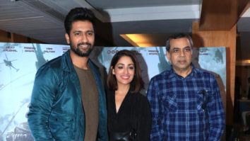 Vicky Kaushal, Paresh Rawal and Yami Gautam Promoting Upcoming film Uri