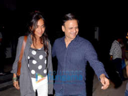 Vivek Oberoi snapped with his wife in Juhu