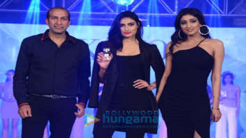 Athiya Shetty walks the ramp at the launch of the new fragrance from Kazo