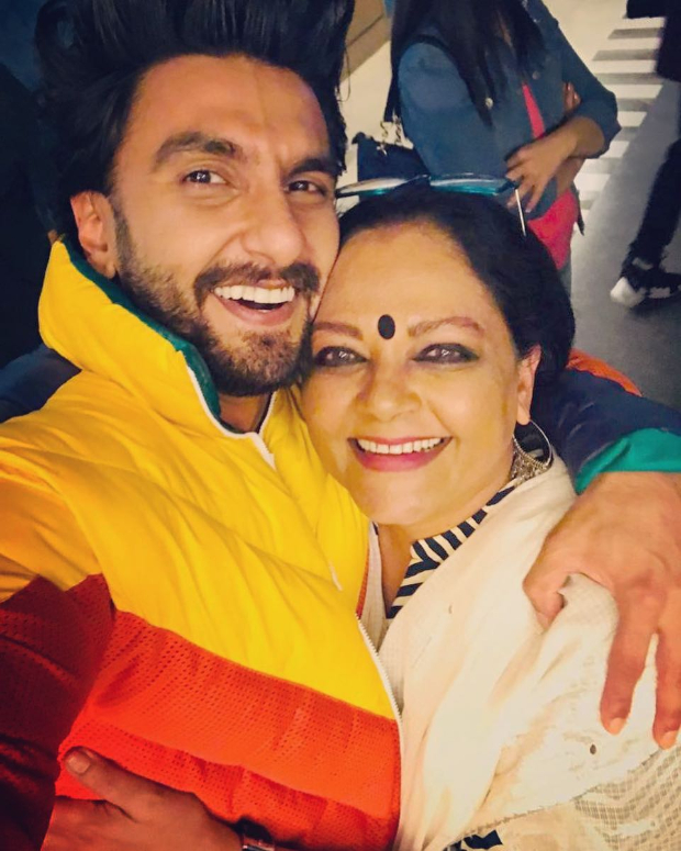 Bajirao Mastani Reunion! Ranveer Singh can't stop smiling as he reunites with on-screen mother Tanvi Azmi at Gully Boy screening Bajirao Mastani Reunion! Ranveer Singh can't stop smiling as he reunites with on-screen mother Tanvi Azmi at Gully Boy screening