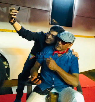 on the sets of the movie Bharat