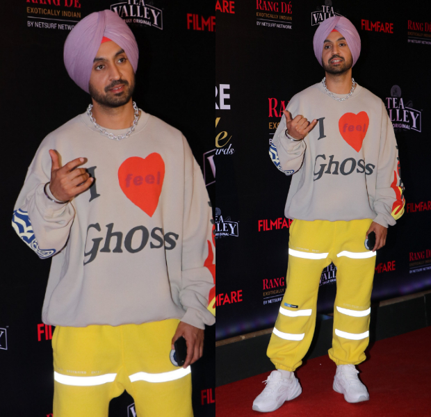 Diljit Dosanjh in casual avatar for Filmfare Glamour and Style Awards 2019