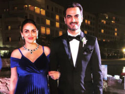 Esha Deol looks all things gorgeous dressed for a family wedding accompanied by husband, Bharat Takhtani
