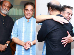 Rajinikanth and Kamal Haasan hug it out in this picture and it makes us wish if they would collaborate soon!