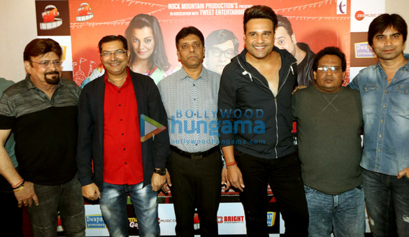 krushna abhishek and mugdha godse launch the music of the film sharmaji ki lag gai 3