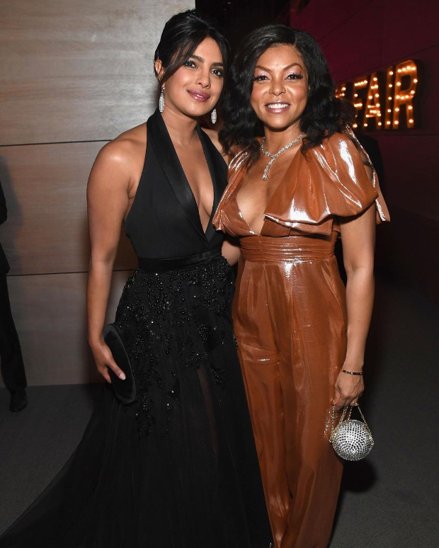Oscars 2019 After Party: Priyanka Chopra and Nick Jonas strike a pose with Black Panther star Lupita Nyong’o, Taraji P Henson, Kate Bosworth