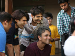 on the sets of the movie Pati Patni Aur Woh