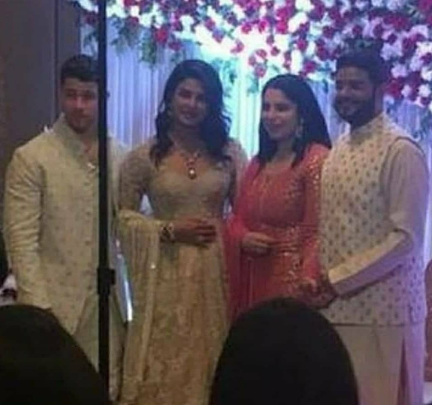 Priyanka Chopra and Nick Jonas twin in their traditional avatars during Siddharth Chopra's roka ceremony
