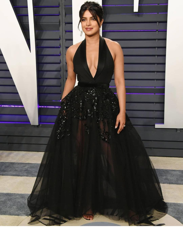 Priyanka Chopra in Elie Saab Haute Couture for Vanity Fair Oscar 2019 after party (1)