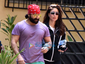 Saif Ali Khan and Kareena Kapoor Khan spotted at the gym in Bandra