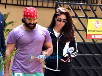 Saif Ali Khan and Kareena Kapoor Khan spotted at the gym in Bandra