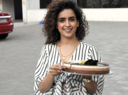 Sanya Malhotra snapped celebrating her birthday with the media