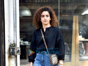 Sanya Malhotra spotted at Silver Beach Cafe, Juhu