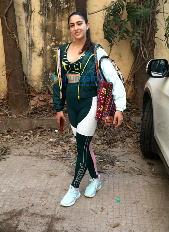 Sara Ali Khan spotted outside the gym Sara Ali Khan spotted outside the gym