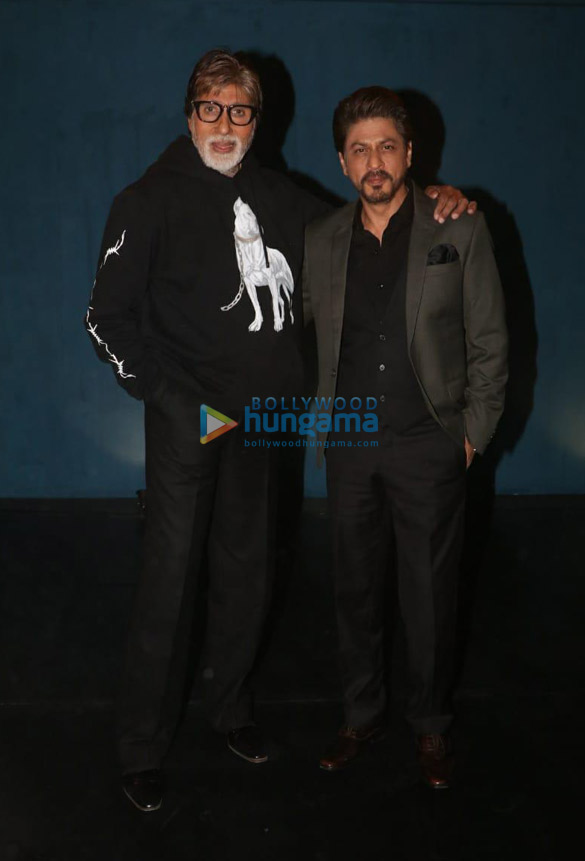 shah rukh khan amitabh bachchan and taapsee pannu snapped during badla promotions at mehboob studio 1