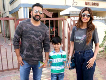 Shilpa Shetty snapped with family at Farmers’ Cafe