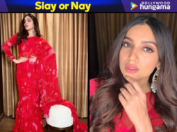 Slay or Nay: Bhumi Pednekar in an INR 42,000/- Arpita Mehta concept saree for Sonchiriya promotions