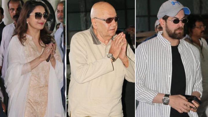 UNCUT: Madhuri Dixit, Prem Chopra, Neil Nitin Mukesh at Late Rajkumar Barjatya Prayer Meet