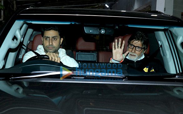 Amitabh Bachchan, Abhishek Bachchan and Shweta Bachchan spotted at Sunny Super Sound in Juhu