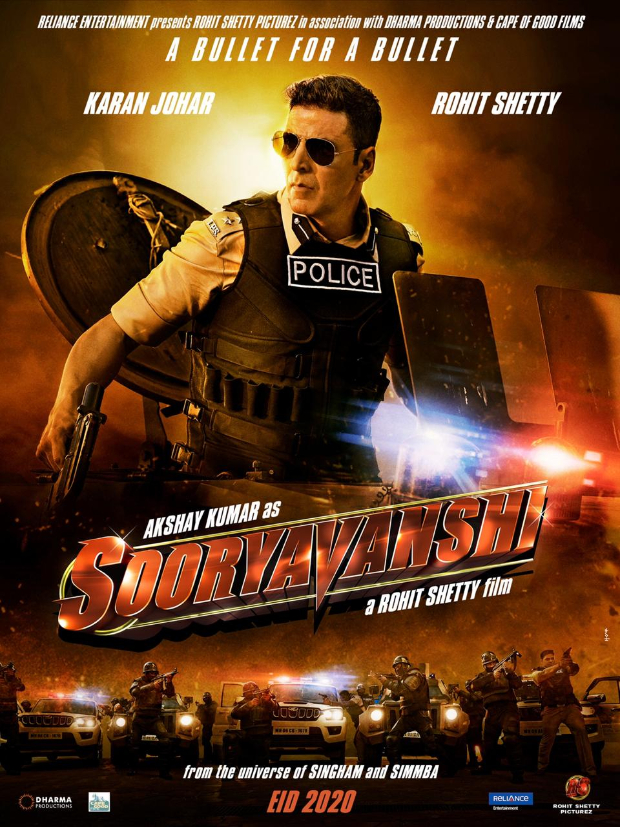 FIRST LOOK: Akshay Kumar is a mighty cop in Rohit Shetty's Sooryavanshi, to release on Eid 2020