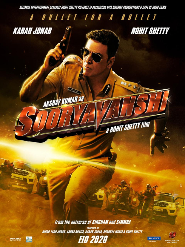 FIRST LOOK: Akshay Kumar is a mighty cop in Rohit Shetty's Sooryavanshi, to release on Eid 2020