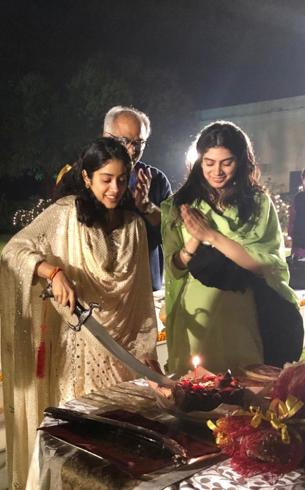 Janhvi Kapoor rings in her 22nd birthday with maha aarti on the banks of Ganga, Boney Kapoor and Khushi Kapoor join her at Taj Nadesar Palace
