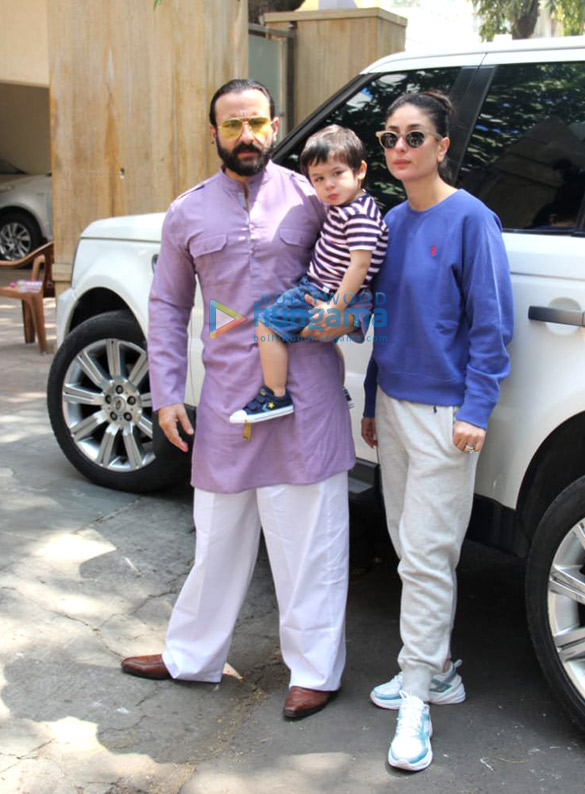 Kareena Kapoor Khan and Saif Ali Khan spotted outside their house