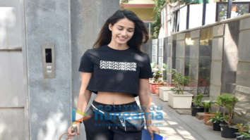 Malang stars Disha patani and Aditya Roy Kapur spotted at Mukesh Chhabra’s office in Juhu