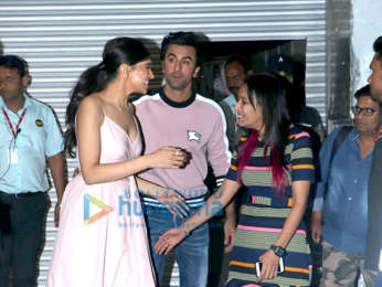 Ranbir Kapoor and Deepika Padukone snapped a post show at NSCI, Worli