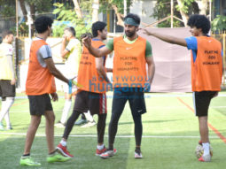 Ranbir Kapoor and Ishaan Khatter snapped during a football match