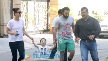 Saif Ali Khan, Kareena Kapoor Khan and Taimur Ali Khan snapped in Bandra