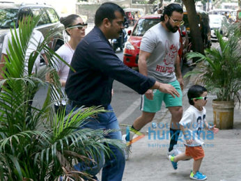 Saif Ali Khan, Kareena Kapoor Khan and Taimur Ali Khan snapped in Bandra