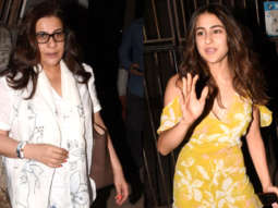 Sara Ali Khan and mother Amrita Arora Spotted at Kromakay Salon, Juhu