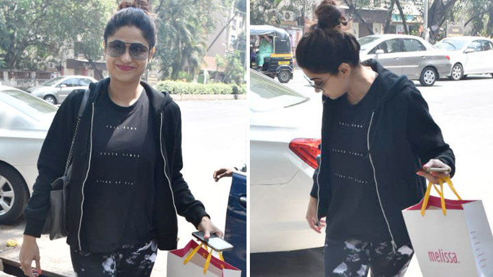 Shamita Shetty SPOTTED at Kromakay Salon, Juhu