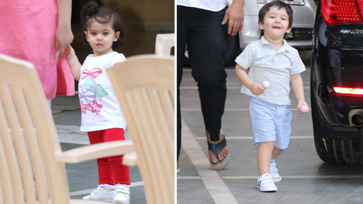 Taimur Ali Khan Spotted with sister Inaaya at Bandra