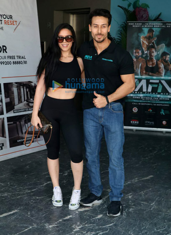Tiger Shroff and Krishna Shroff promote Matrix Fight Night at MMA Matrix in Bandra Tiger Shroff and Krishna Shroff promote Matrix Fight Night at MMA Matrix in Bandra