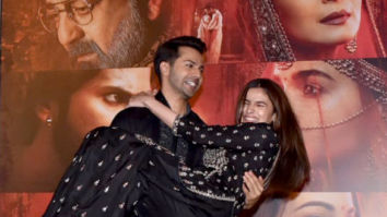 Varun Dhawan and Alia Bhatt snapped at the song launch of ‘First Class’ from Kalank