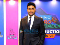 Abhishek Bachchan attends the VIVO Pro Kabaddi auctions season VII